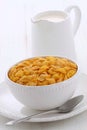 Healthy corn flakes breakfast Royalty Free Stock Photo