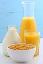 Healthy corn flakes breakfast Royalty Free Stock Photo