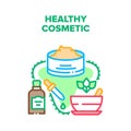 Healthy Cosmetic Vector Concept Color Illustration Royalty Free Stock Photo