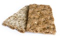 The Healthy Crispbread, Sereal Bread Isolated On White Background Royalty Free Stock Photo