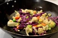 Stir Fry Vegetables In Wok Ã¢â¬â Ingredients Brussels Sprouts Carrots Cauliflower Red Cabbage