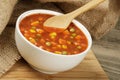 Healthy and delicious bowl of Vegetable soup