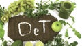 Healthy detox vegan diet with vegetable Royalty Free Stock Photo