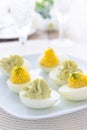 Healthy Deviled Eggs as an Appetizer Royalty Free Stock Photo