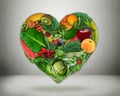 Healthy diet choice and heart health concept Royalty Free Stock Photo