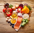 Healthy diet concept for the heart Royalty Free Stock Photo