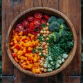 Healthy diet. Dinner calebration. Top - down view of table full of tasty vegetarian food