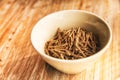 Bowl of bran sticks cereal Royalty Free Stock Photo