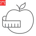 Healthy diet line icon