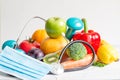 Healthy diet and sport immunity concept with fresh food Royalty Free Stock Photo