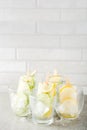 Infused water ice cream popsicles Royalty Free Stock Photo