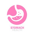 Healthy digestion, stomach health logo Royalty Free Stock Photo