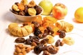 Healthy dried exotic fruit - healthy organic vegetarian food diet Royalty Free Stock Photo