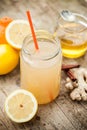 Healthy drink made of lemon, cinnamon, ginger and honey Royalty Free Stock Photo