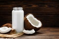 Healthy drink - vegan non dairy fresh coconut milk