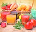 Healthy drinks - beverages on table