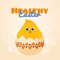 Healthy easter covid card Royalty Free Stock Photo