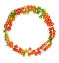 Healthy eating cherry tomatoes circle shape