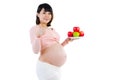 Healthy eating concept of pregnant woman