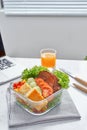 Healthy eating for lunch to work. Food in the office Royalty Free Stock Photo