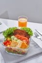 Healthy eating for lunch to work. Food in the office Royalty Free Stock Photo