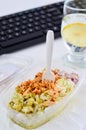 Healthy eating for lunch to work. Food in the office Royalty Free Stock Photo