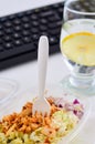 Healthy eating for lunch to work. Food in the office Royalty Free Stock Photo