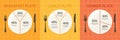 Healthy eating plate diagram Royalty Free Stock Photo