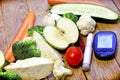 Healthy eating to health without diabetes, concept of healthy diet