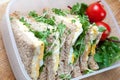 Healthy egg sandwich for lunch Royalty Free Stock Photo