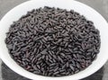 Healthy Emperor`s Forbidden Black Rice Royalty Free Stock Photo