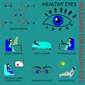 Healthy eyes. Infografics