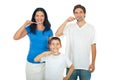 Healthy family brushing teeth Royalty Free Stock Photo