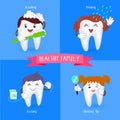 Healthy family tooth. Royalty Free Stock Photo