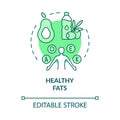 Healthy fats green concept icon Royalty Free Stock Photo