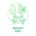 Healthy fats green gradient concept icon Royalty Free Stock Photo