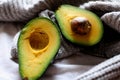 Healthy fats - opened avocado