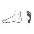 Healthy Feet. Footprint Isolated On A White Background. Vector Illustration. Royalty Free Stock Photo