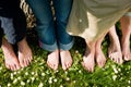 Healthy feet: In a row