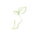 Healthy feet vector spa symbol