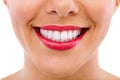 Healthy female teeth and smile