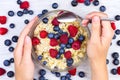 Healthy fitness food for breakfast Royalty Free Stock Photo