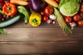 Healthy food background. Autumn vegetables and crop top view Royalty Free Stock Photo