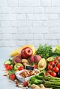 Healthy food for balanced alkaline diet concept Royalty Free Stock Photo