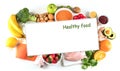 Healthy food concept. Balanced diet eating Royalty Free Stock Photo