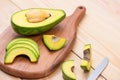 Healthy food concept. Fresh organic avocado on table Royalty Free Stock Photo