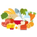 Healthy food concept,illustration