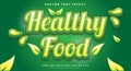 Healthy food 3d editable text effect Template Royalty Free Stock Photo