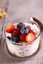 dessert granola with fresh berries