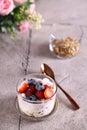 dessert granola with fresh berries